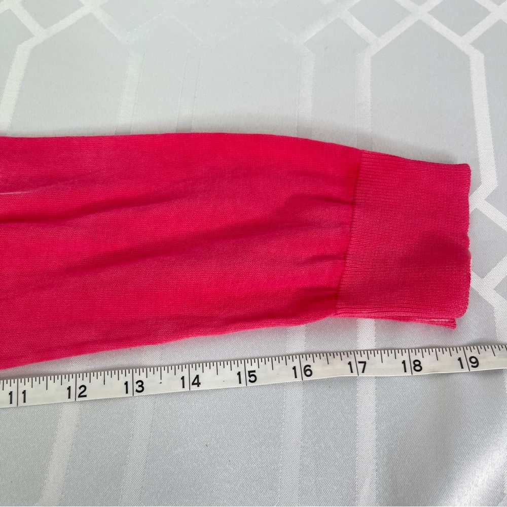 Chico's Pink and White Tie-Dye Open Cardigan - Picture 9 of 9